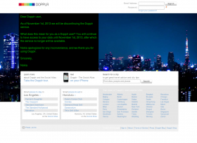 Dopplr homepage screenshot.png