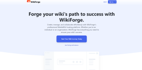 Screenshot of WikiForge main page